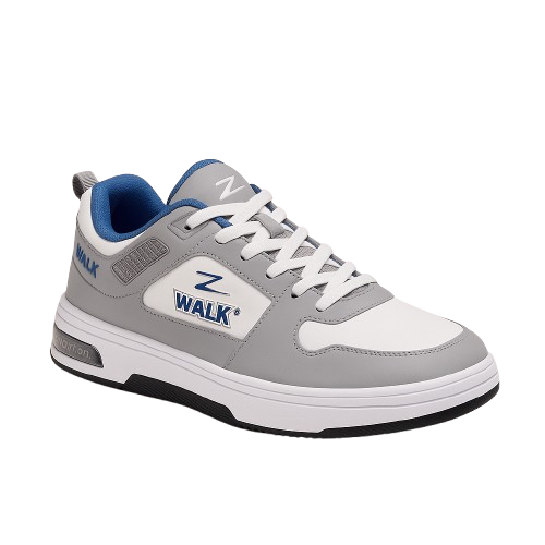 Z-Walk Men’s Fashion Sneakers – Grey & White Comfort Trainers