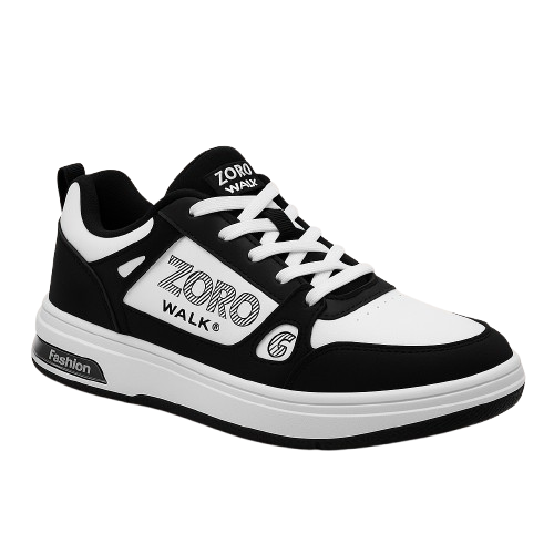 ZoroWalk™ StreetPro Sneakers – Monochrome Edition